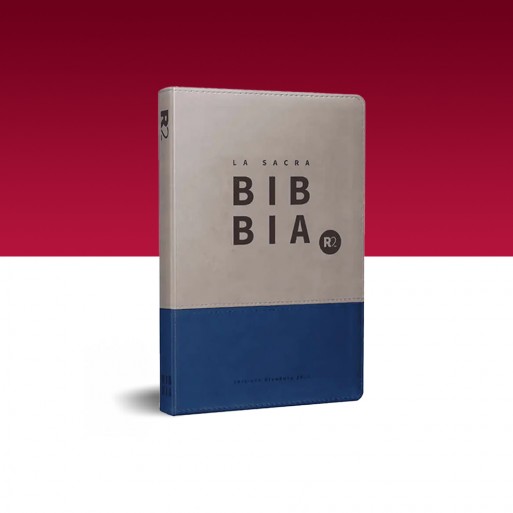 BIBBIA RIVEDUTA 2020 (R2) Tascabile, Similpelle Bicolore Grigio/Blu - libricristiani.it